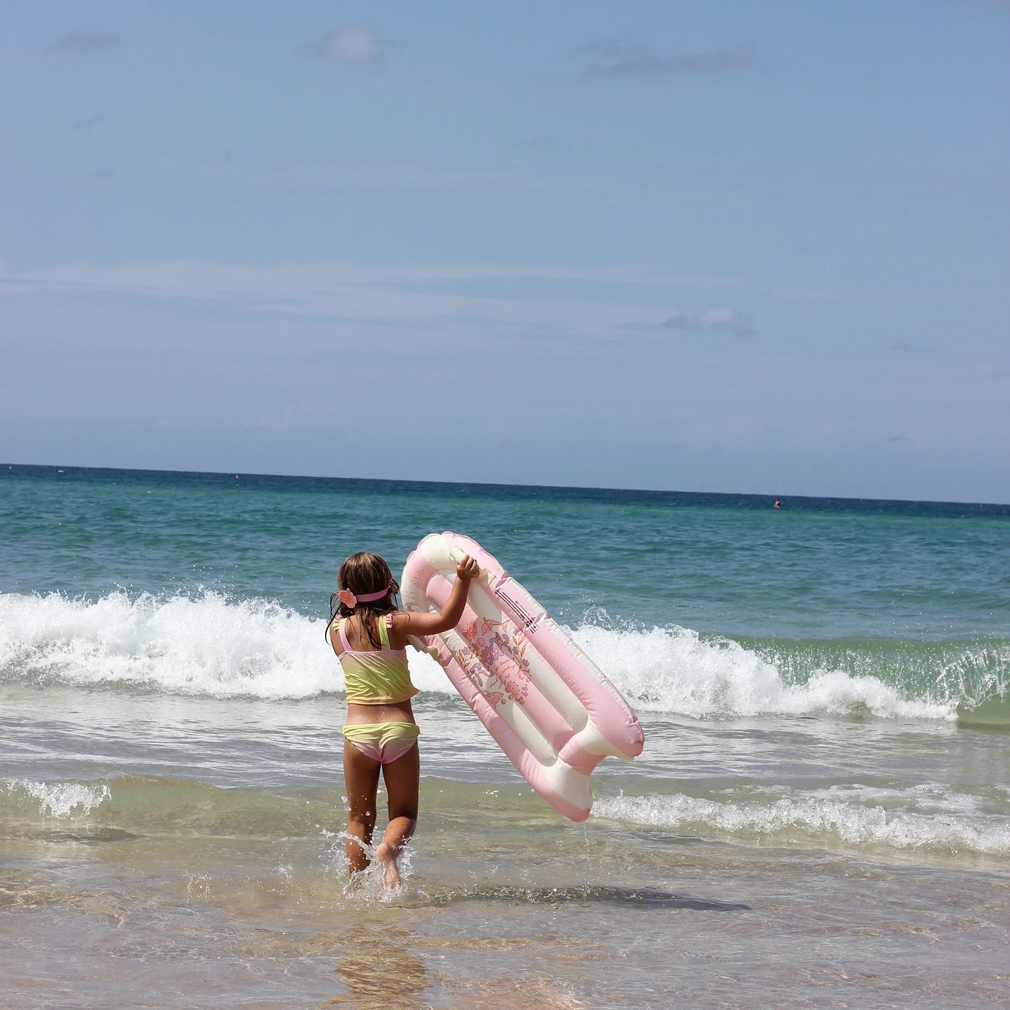 KIDS SURF MAT DOLPHIN SURF PINK STRIPE