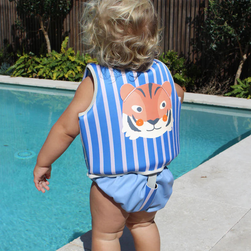 SWIM VEST TINO THE TIGER BLUE