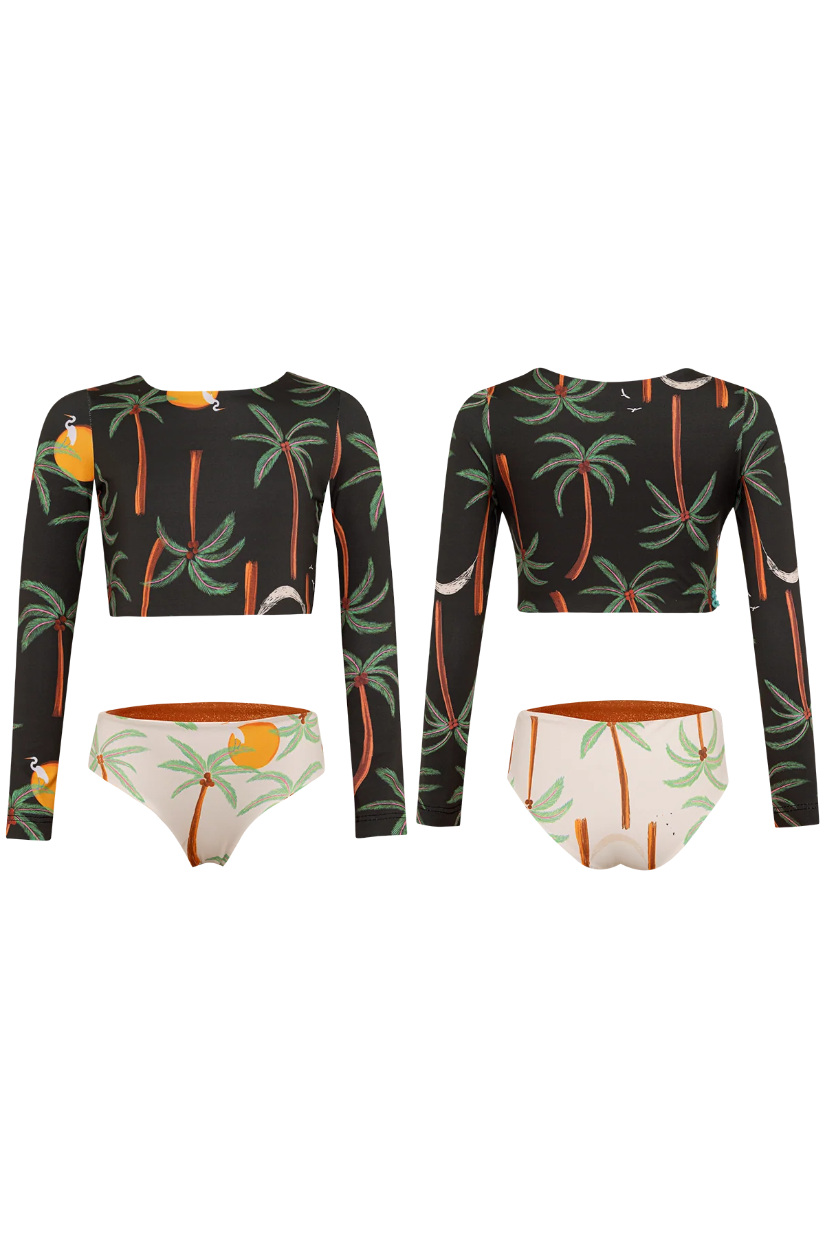 PALMERAS NEGRO SUN LONGSLEEVE BIKINI