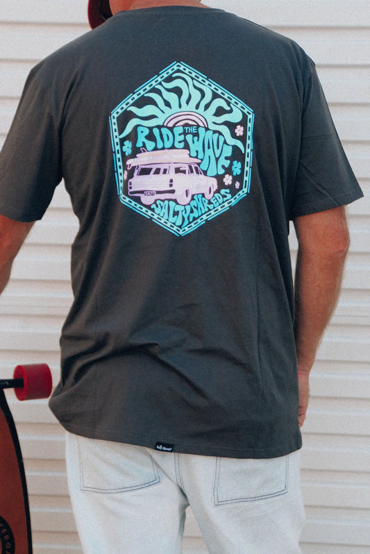 RIDE THE WAVES ORGANIC LOOSE TEE UNISEX