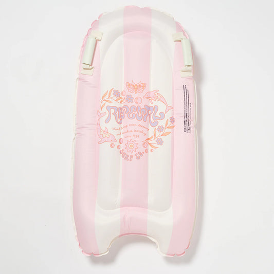KIDS SURF MAT DOLPHIN SURF PINK STRIPE