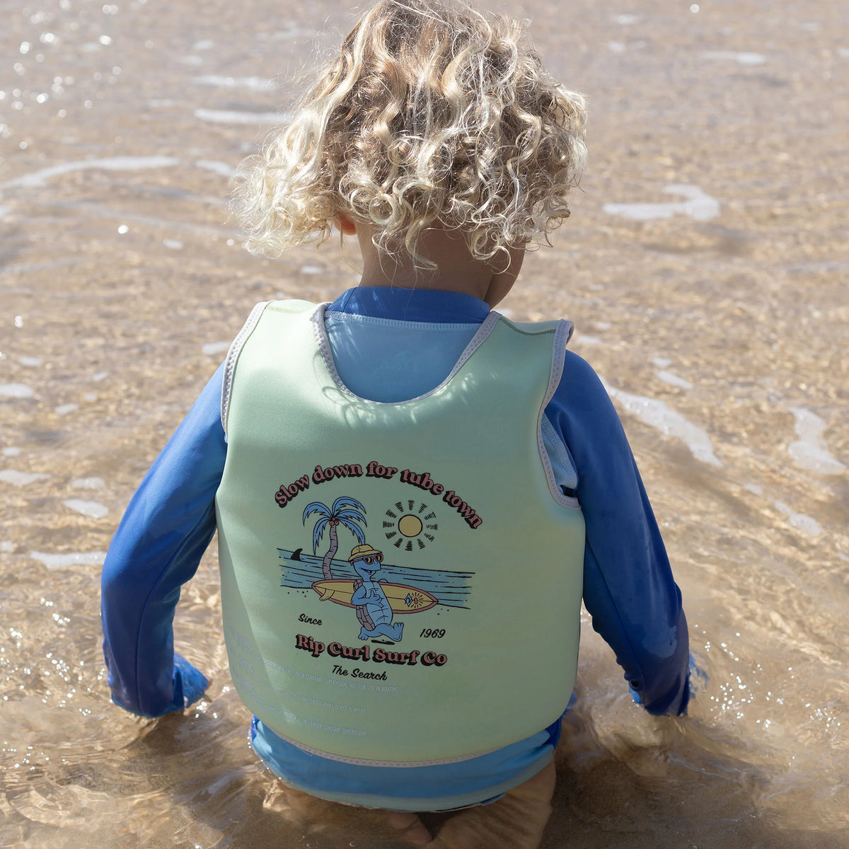 SWIM VEST SHRED TURTLE AQUA