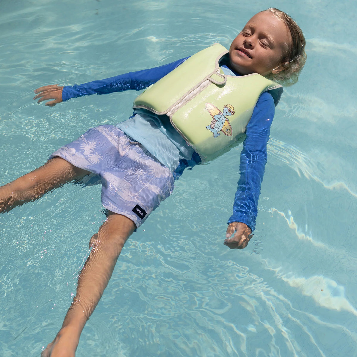 SWIM VEST SHRED TURTLE AQUA