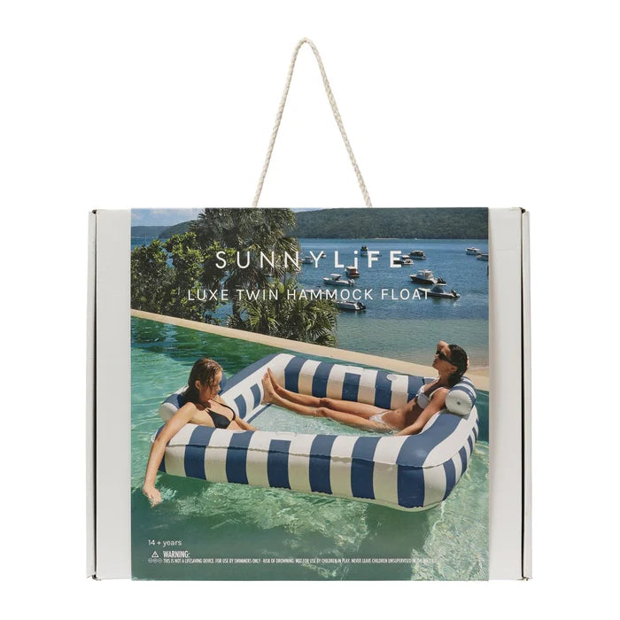 DELUXE TWIN HAMMOCK LE WEEKEND NAVY STRIPE