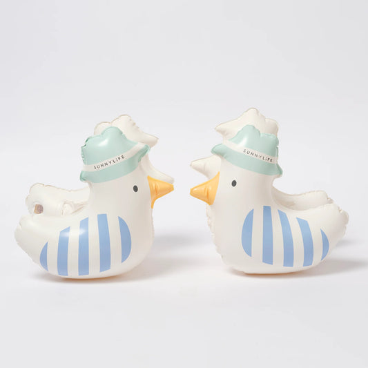 KIDS INFLATABLE ARM BANDS SID THE SEAGULL STRIPE