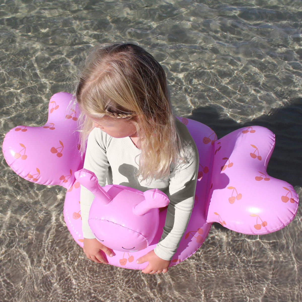 KIDS TUBE POOL RING COTTON CANDY CHERRY