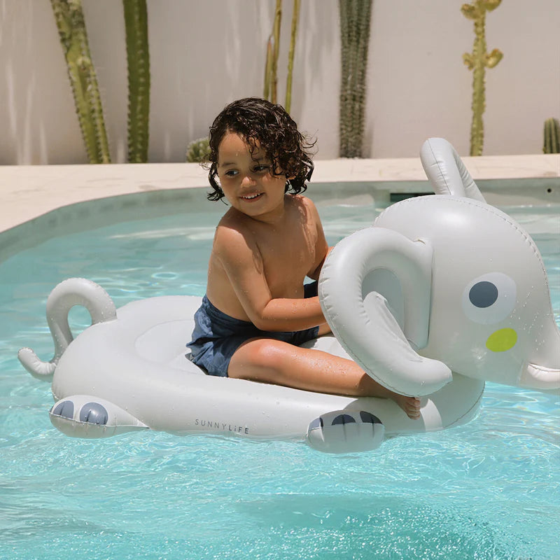 KIDS RIDE ON FLOAT ELI THE ELEPHANT GREY