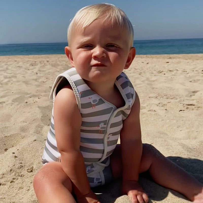 NATURAL RUBBER BABY WETSUIT SAMMY THE SEAGULL