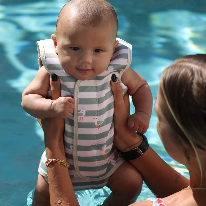 NATURAL RUBBER BABY WETSUIT SAMMY THE SEAGULL